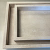 Set Of 2 Ivory Shagreen Vanity Trays