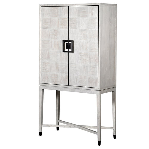 Light Grey Square Bar Cabinet