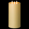 Tall Triple Flame LED Ivory Candle