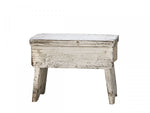 Distressed old french stool