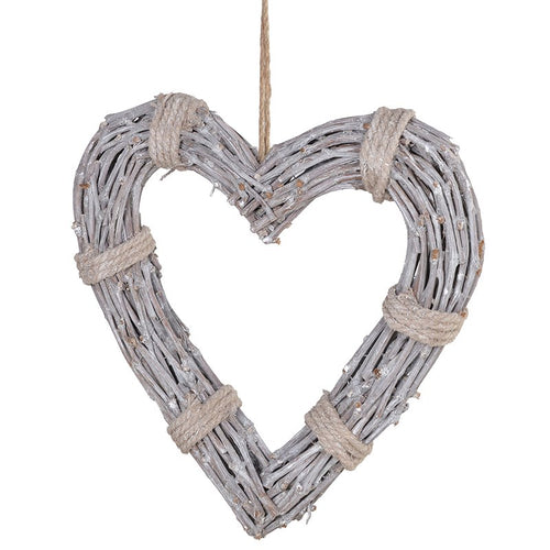 Rope Tied Willow Heart