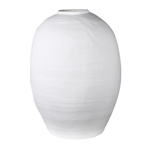 Tall White Ceramic Vase