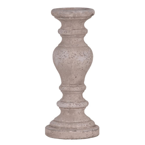 Chunky cement candle holder