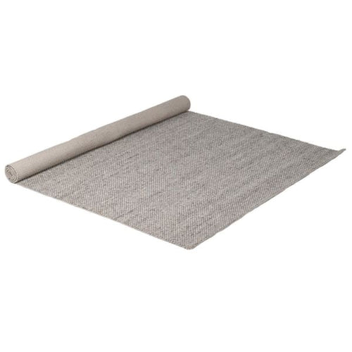 Grey And Natural Hand Woven Rug