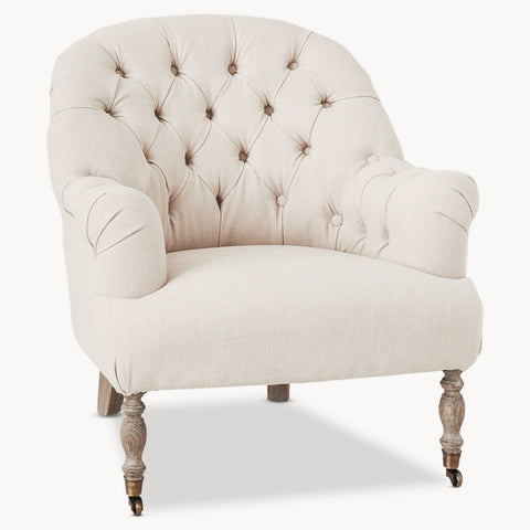 Small button back armchair discount