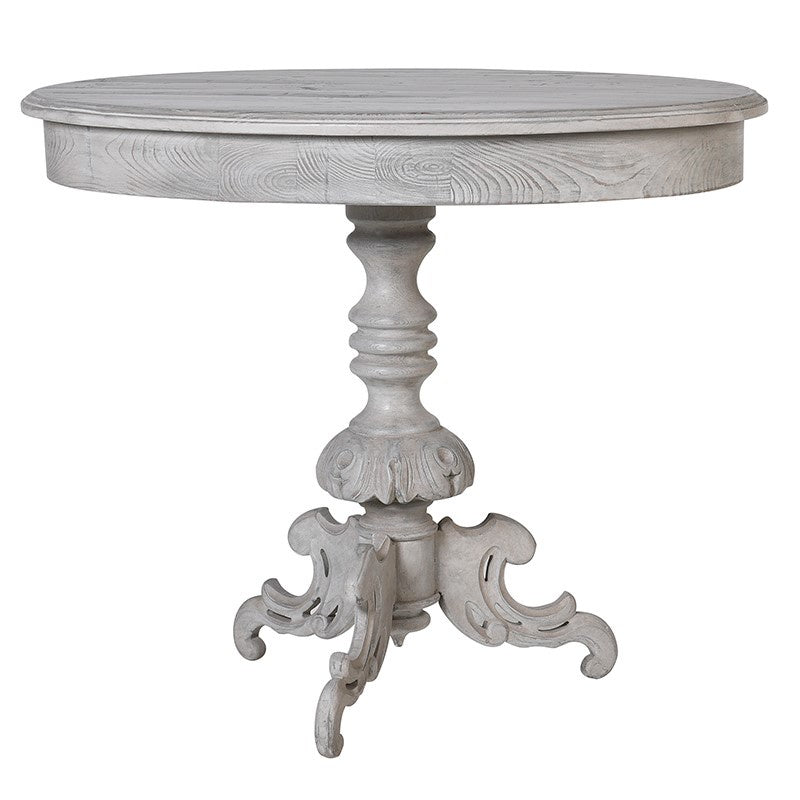 Grey oval lamp table