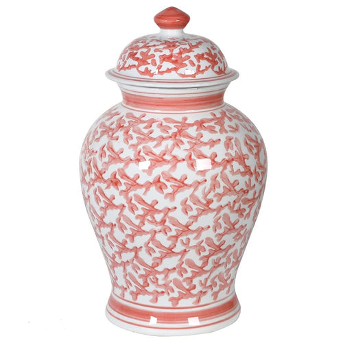 Decorative Coral Patterned Ginger Jar