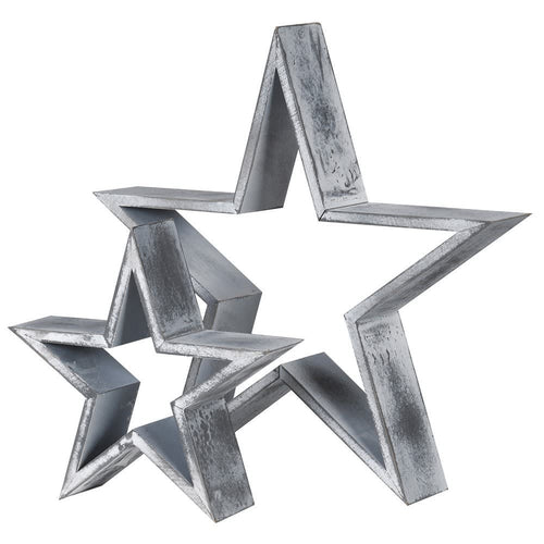 Set of 2 grey stars