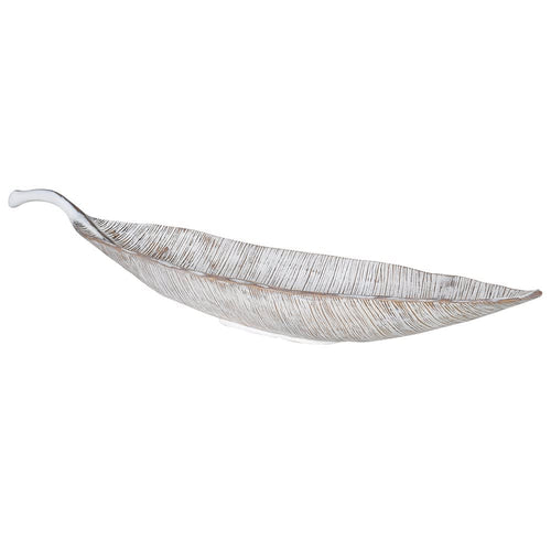 Large white leaf plate