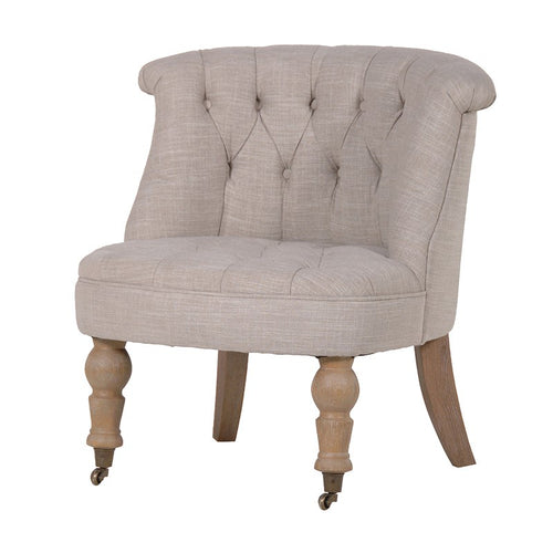 Beige Buttoned Chair