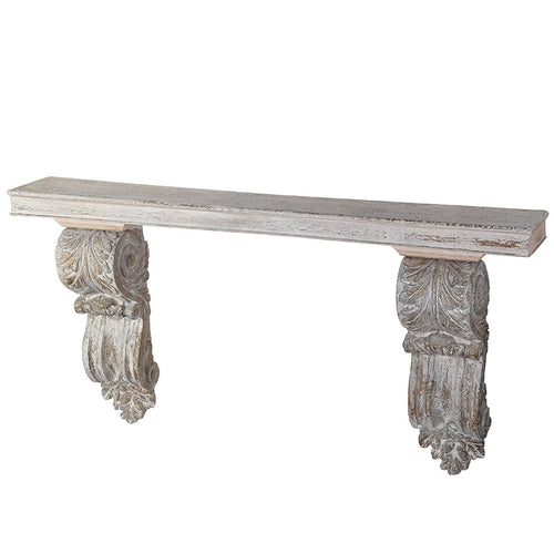 Distressed wall console table