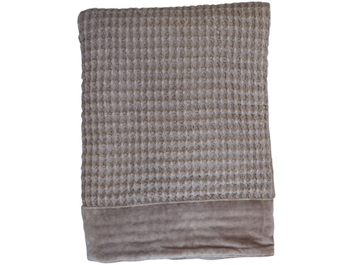 Latte waffle woven throw