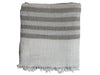 White And taupe Stripe Throw