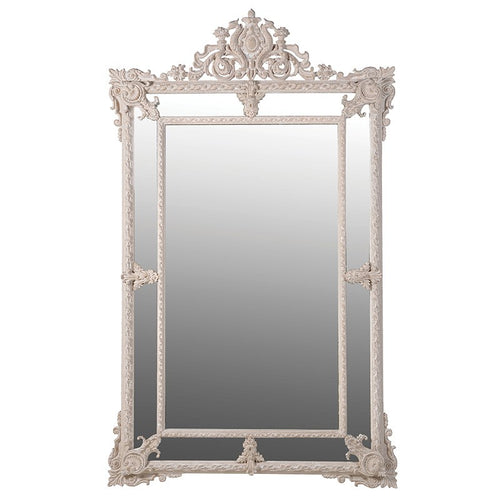 Cream ornate large mirror