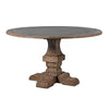 Round Zinc Top Dining Table