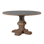 Round Zinc Top Dining Table