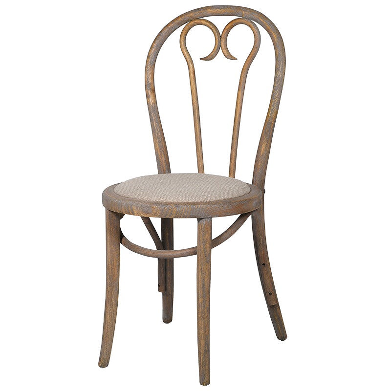 washed wooden dining chair