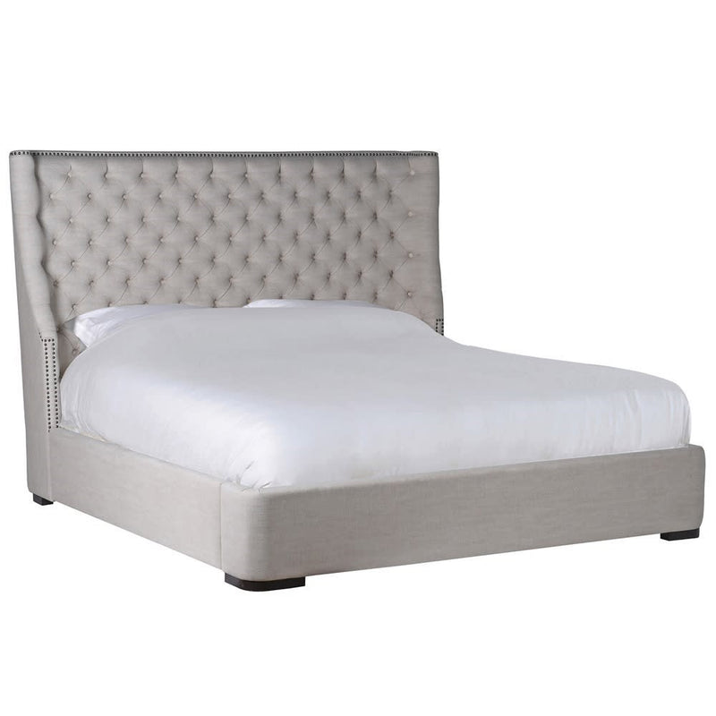 Super King Buttoned Bed With Silver Stud Detail