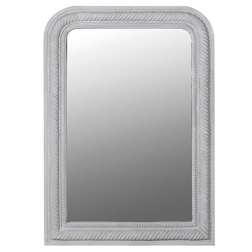 Grey curved wall mirror
