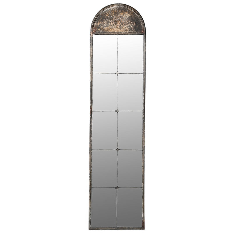 Antiqued Window Mirror