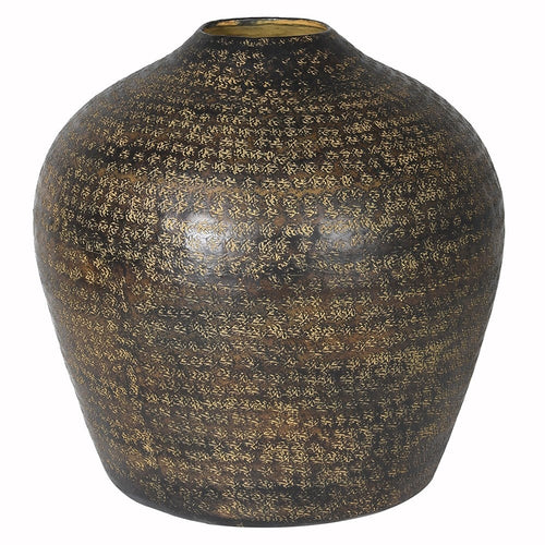 Medium Brown Aluminium Vase