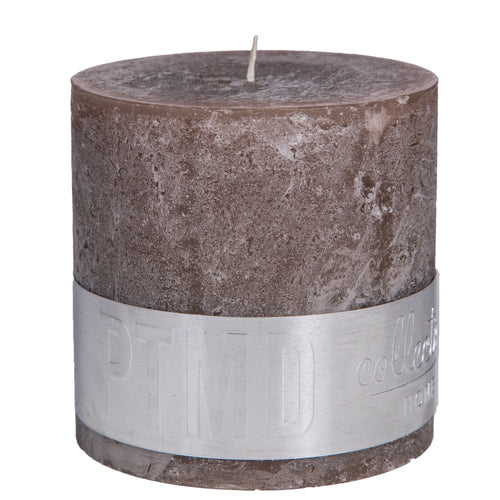 Rustic ambient brown block candle