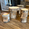 Tall Birch Bark Covered Candle
