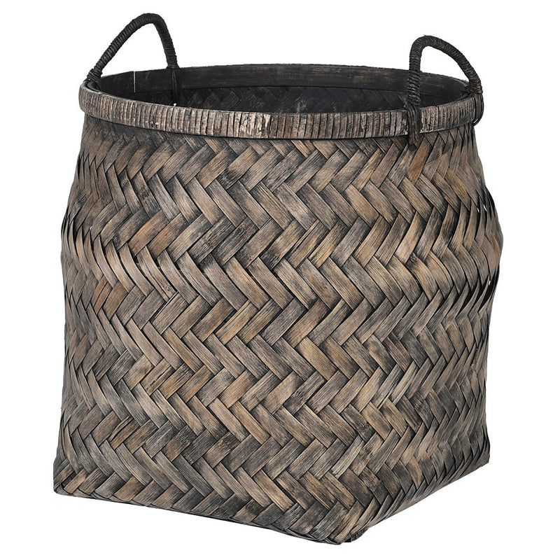 Black Washed Bamboo Basket