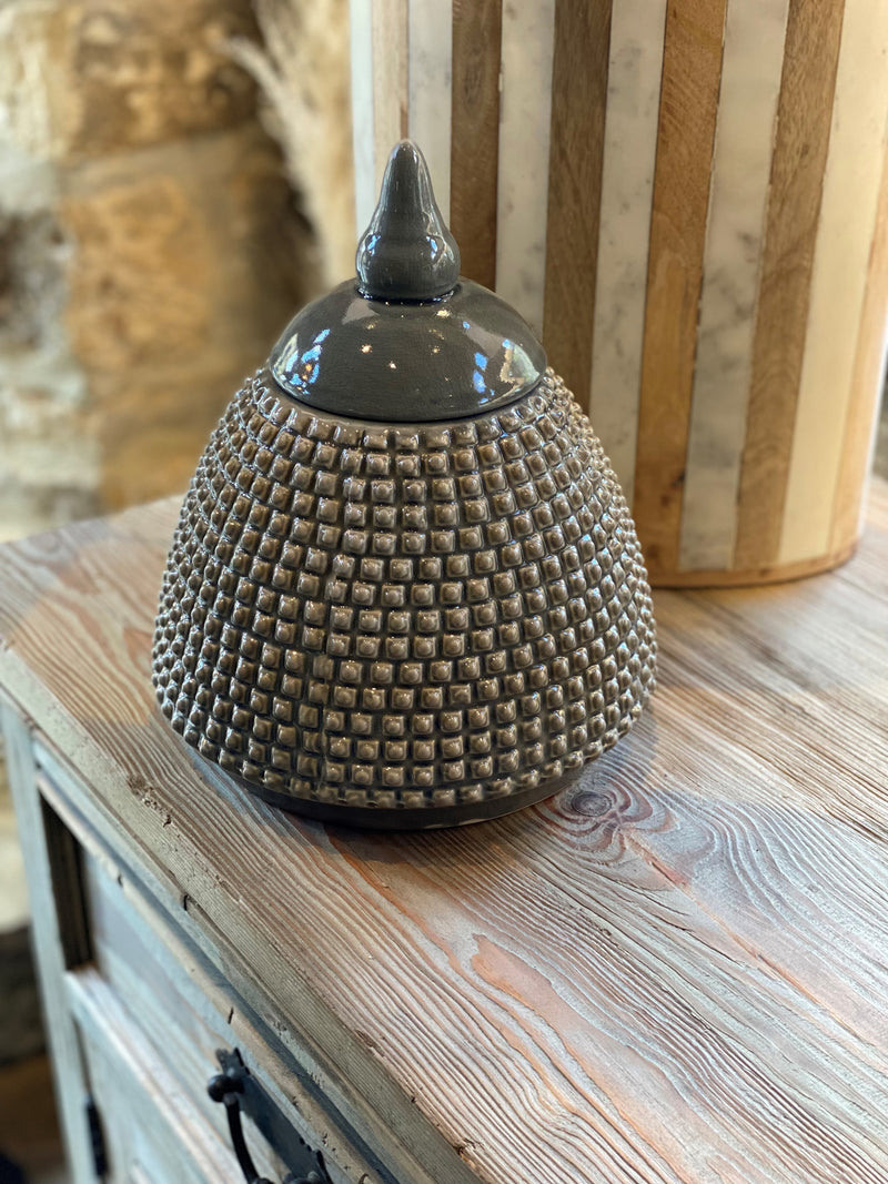 Grey Domed Bobble Jar