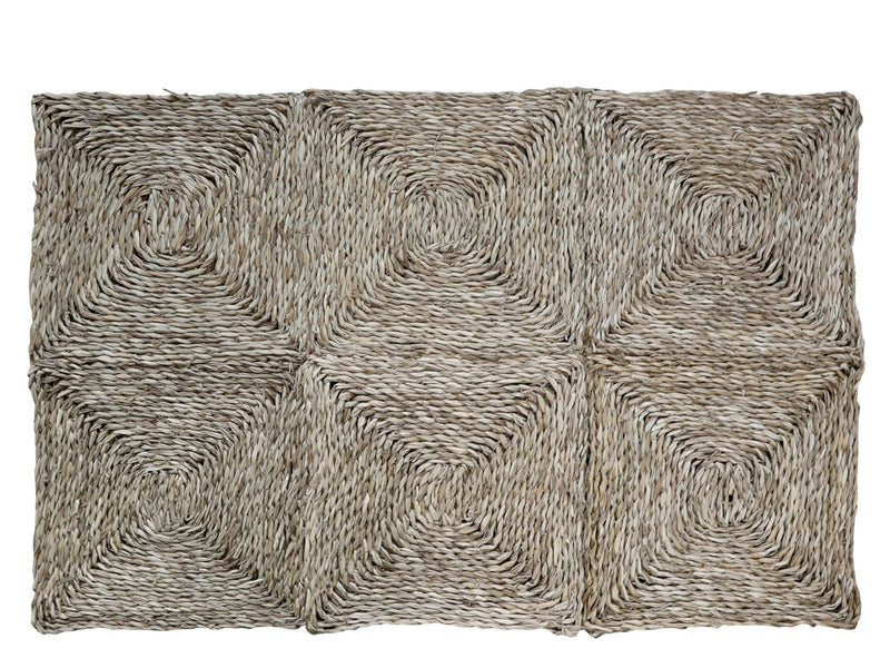 Braided Squares Seagrass Rug