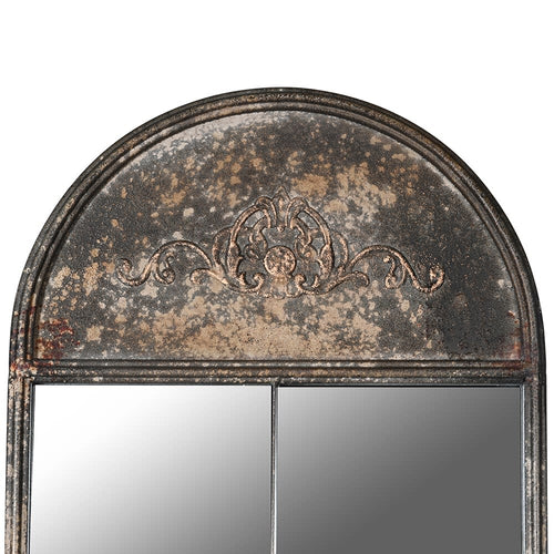 Antiqued Window Mirror