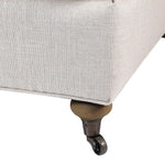 Linen Roll Arm 3 Seater Sofa