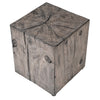 Woode Effect Cube Stool