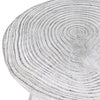 White Wooden Effect Round Stool