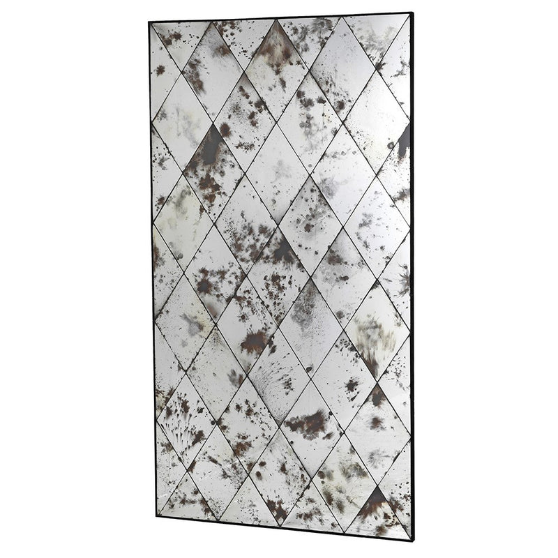Diamond Antiqued Wall Mirror