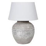 Distressed Grey Terracotta Table Lamp
