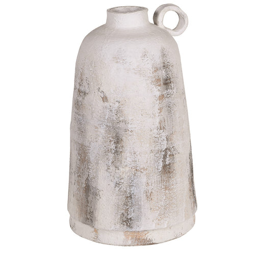 Distressed White Terracota Handle Vase