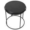 Set Of 2 Black And Nickel Round Tables