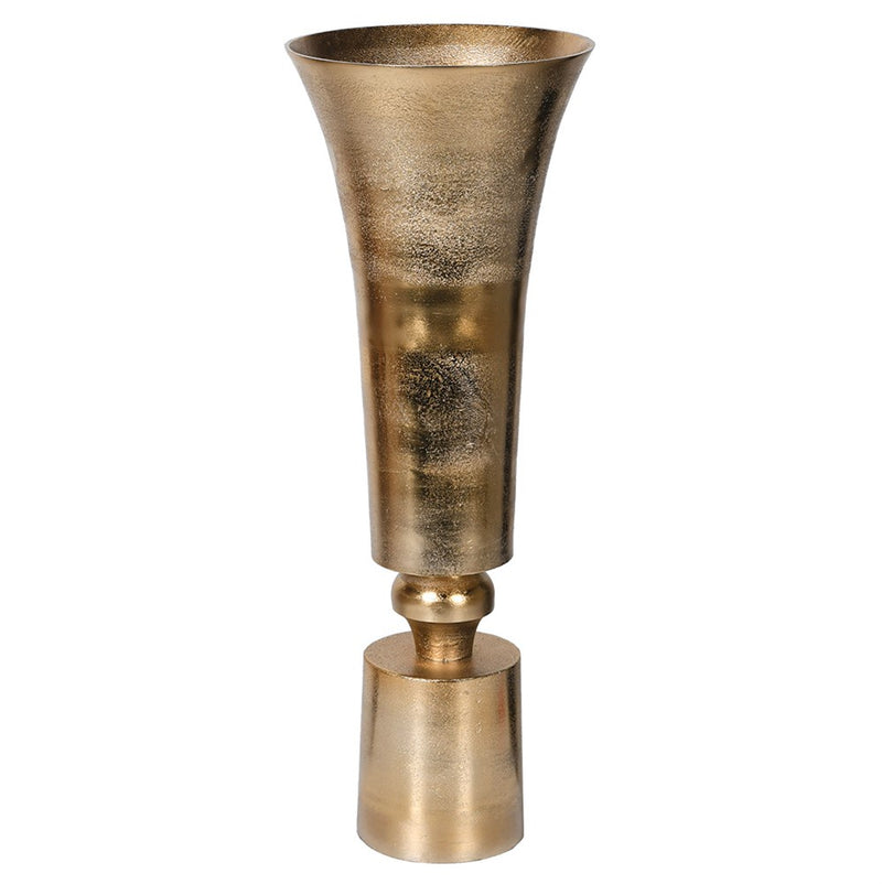 Gold Aluminium Trumpet Vase