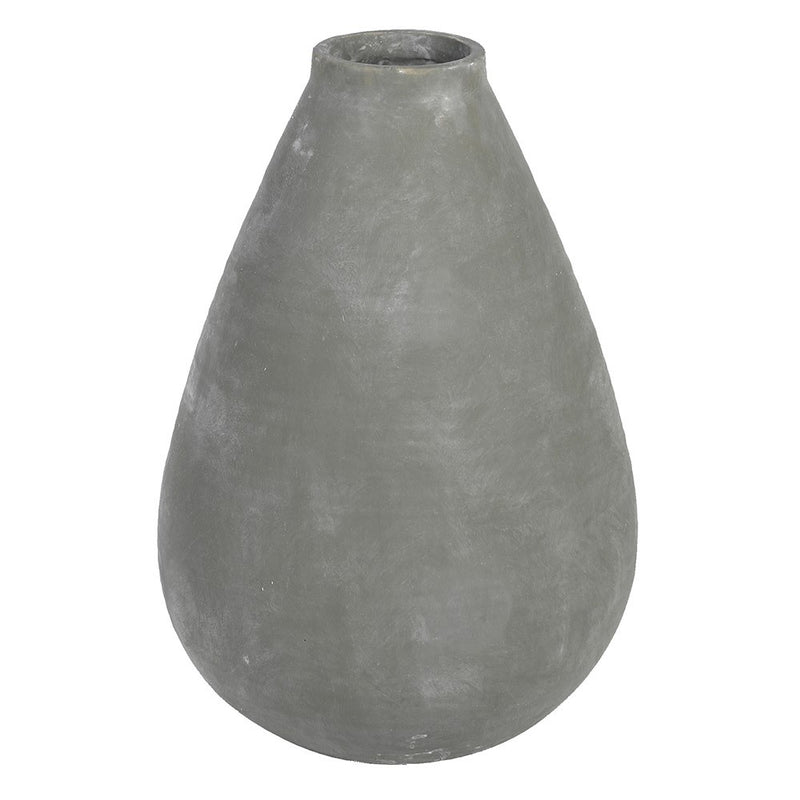 Grey Distressed Bulbous Vase