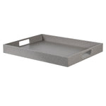 Grey Faux Ostrich Leather Tray