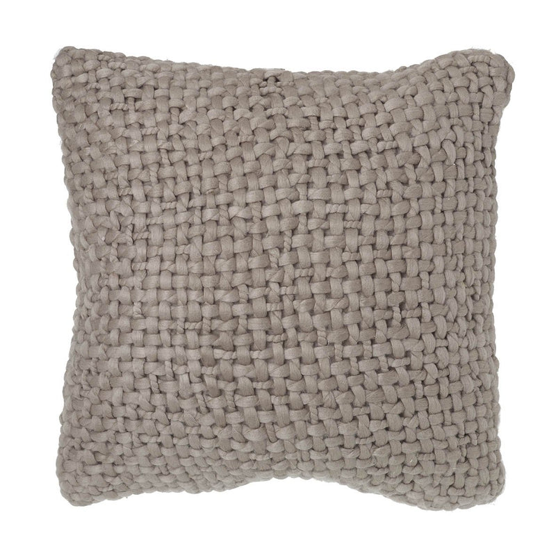Grey Knitted Cushion