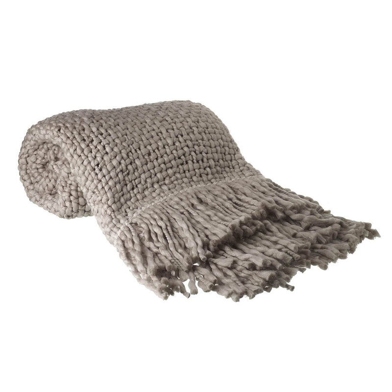 Grey Knitted Throw