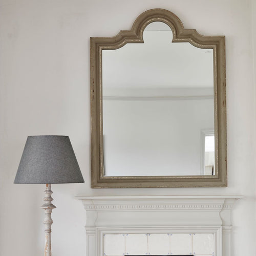 Grey Portrait Mantle Mirror