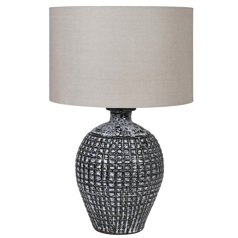 Grey Textured Table Lamp