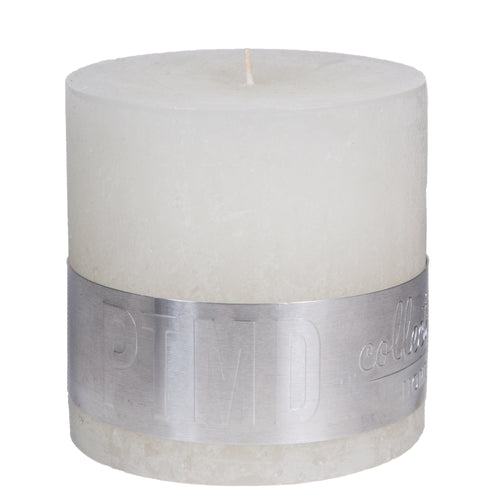 Rustic hot white block candle