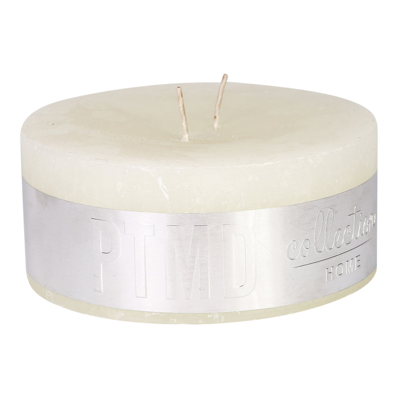 Rustic hot white pillar candle