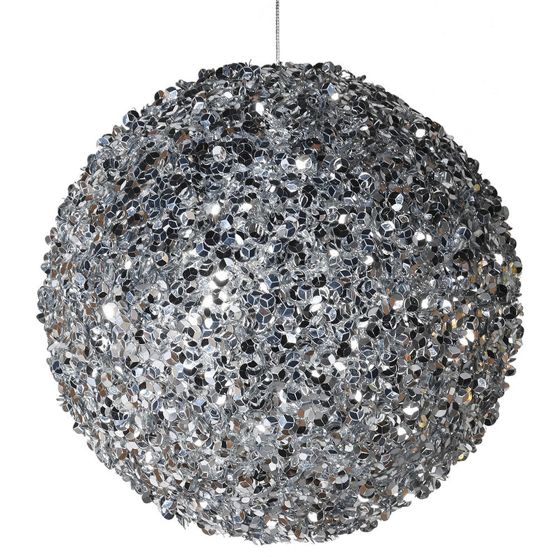 Large Silver Sequin Bauble