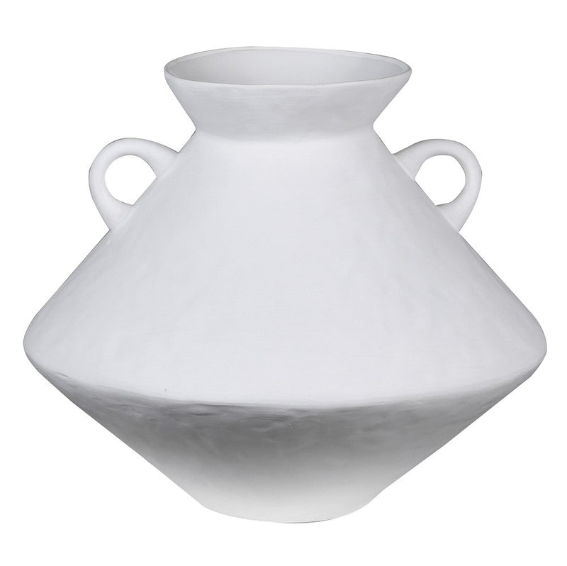 Large 2 Handle White Vase