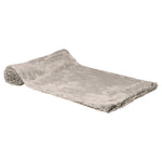 Large Cozy Silver Shimmer Faux Fur Throw